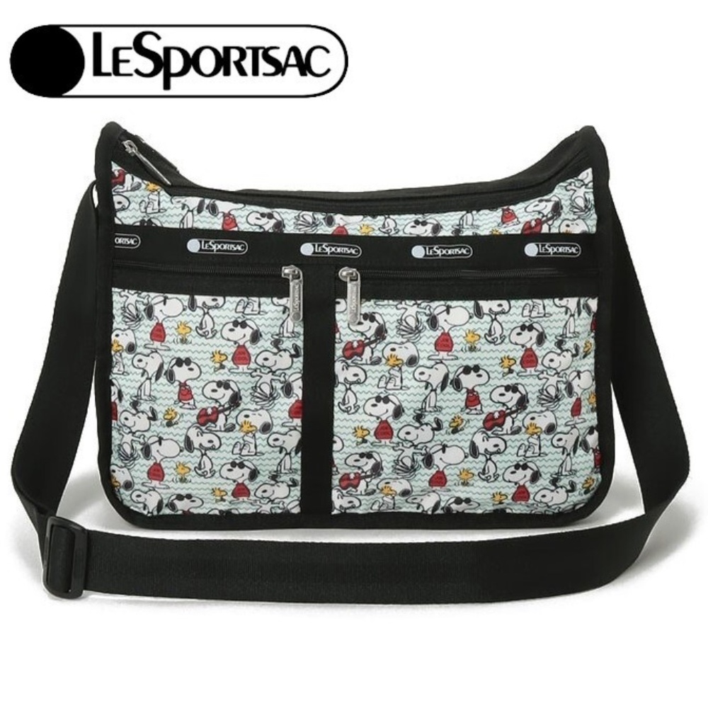 LeSportsac x Peanuts *RARE* Deluxe Everyday Bag Snoopy & Woodstock Gift Baby
